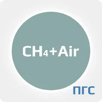 ПГС ГСО 1 разряд метан (СН4) 2,1% в воздухе (air) в стальном баллоне 5 л.