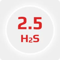 Сероводород (H2S) 2.5 (99,5%) в баллоне 50л (33кг)  соединение G3/4 (DIN 9)