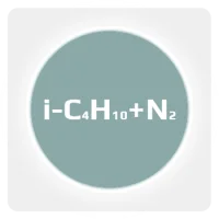 Калибровочная газовая смесь: ИЗОБУТАН (i-C4H10) 10 % + АЗОТ (N2) ост. в баллоне 5 л. Сталь, вентиль Латунь