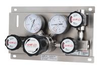 Панель газовая ручная AMFLO PSB 110 D-P00-00, Pвх-241 bar, c манометрами, PRV, PUV, POV, FNPT 1/4  CV-0.08 / Manual gas panel AMFLO PSB 110D D-P00-00 single-stage, inlet pressure 241bar,  PRV, connections FNPT 1/4 CV-0.08