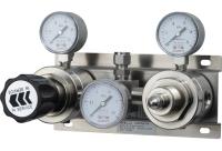 Панель газовая полуавтоматическая AMFLO R1200 ADGP00,  одноступенчатая, Pвх-206 bar, c манометрами, PRV, FNPT 1/4  CV-1.0 / Semi-automatic gas panel AMFLO R1200 ADGP00 single-stage, inlet pressure 206bar,  PRV, connections FNPT 1/4 CV-1.0