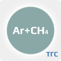 Техническая газовая смесь Аргон (Ar) 90% (6.0) + Метан (СH4) (5.5) (остальн.) в баллоне 5л. 150 бар соединение DIN 6 (W21,8x1/14'')