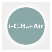 Калибровочная газовая смесь: ИЗОБУТАН (i-C4H10) 0.9 % + ВОЗДУХ (Air) ост. в баллоне 10 л. Сталь, вентиль Латунь