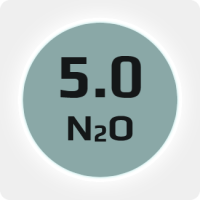 Закись азота (N2О) 5.0 (99,999%) в баллоне 5л, наполнение 2 кг.  соединение G 3/4 (DIN 9)