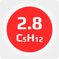 Неопентан (neo-C5H12) 98% в стальном баллоне 40л (20 кг),вентиль латунь.
