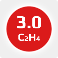 Этилен  (C2H4) 3.0 (99,9%) в баллоне 10л. 2,7 кг., соединение W21,8х1/14'' LH (DIN 1)